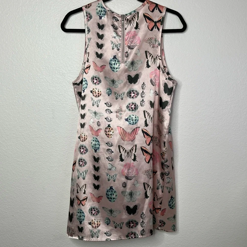 Urban Outfitters Kimchi Blue Butterfly Print Dress‎ Pink Size M Y2K Fairycore - Picture 3 of 15